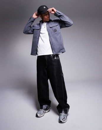 Marshall Artist boston overshirt in grey cord