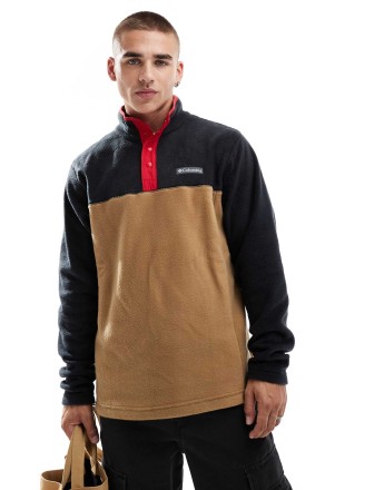 Columbia Steens Mountain II half snap fleece in brown