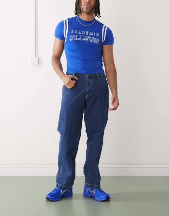 Obey hardwork carpenter jeans in stone wash indigo