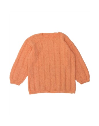 Vintage Crew Neck Jumper Sweater UK 16 Large In Orange