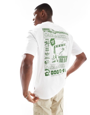 ONLY & SONS oversized fit t-shirt with Mexico back print in white