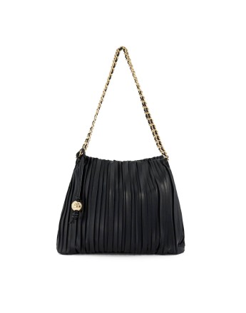 Dune London Dominic pleated bag in black