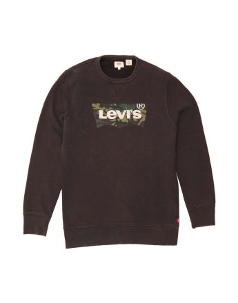 Vintage Levi's Graphic Sweatshirt Jumper Medium In Black