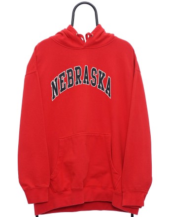 Vintage nebraska size 2XL hoodie in red