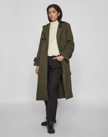 Vila Trenchcoat in dark green