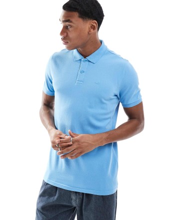 Hollister icon logo polo top in blue