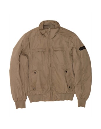 Vintage Champion Bomber Jacket UK 38 Medium In Beige