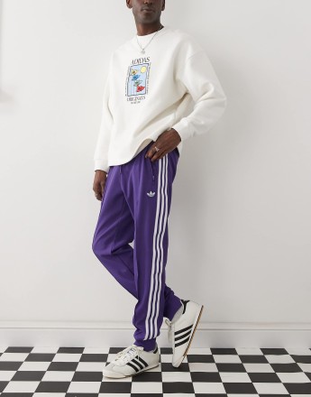 adidas Originals Real Madrid Terrace Icons Track Pants in purple