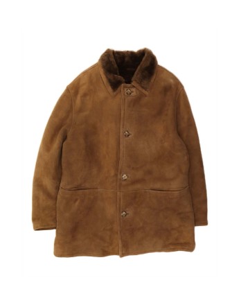 Vintage Shearling Jacket UK 40 Large In Brown Shearling