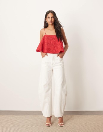 ARRANGE Sydney denim barrel leg jean in ecru