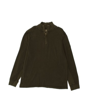 Vintage Timberland Tall Zip Neck Sweatshirt Jumper XL In Khaki