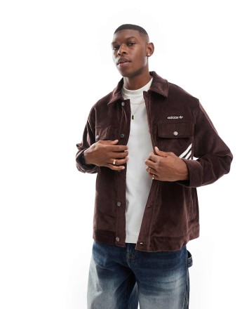 adidas Originals cord jacket in shadow brown