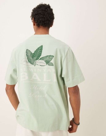 Abercrombie & Fitch location back print t-shirt in green