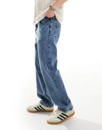 Scalpers straight jeans in bleach denim