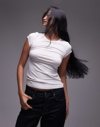 ARKET supersoft slim fit  short sleeve t-shirt  in white