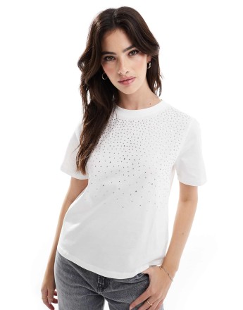 Scalpers Burst Metal Tee In White