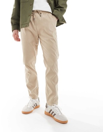 Brave Soul chino trouser in beige