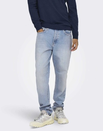 ONLY & SONS Relaxed fit jeans in light blue