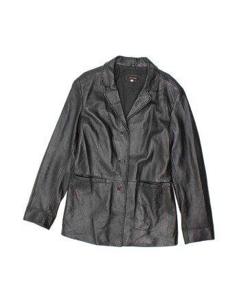 Vintage Leather Jacket UK 14 Medium In Black