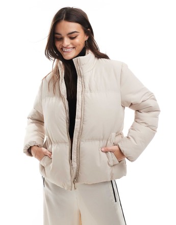 French Connection puffer jacket in stone