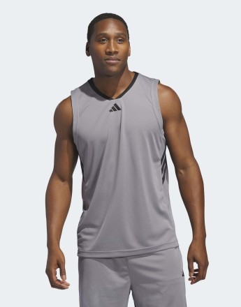 adidas performance Adidas basketball legends tank top in grey three / black