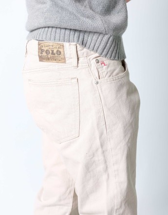 Vintage Polo Ralph Lauren 36x34 Denim Jeans Cream