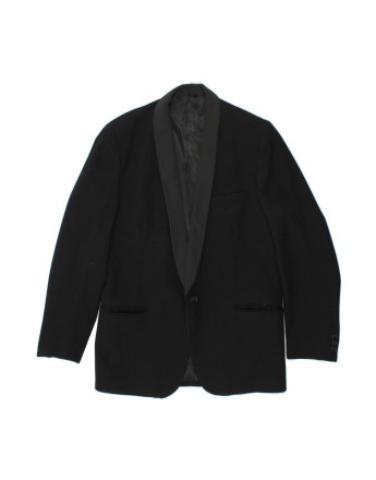 Vintage 1 Button Blazer Jacket UK 38 Medium In Black