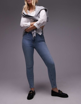 Topshop Hourglass Jamie high rise skinny jean in bleach