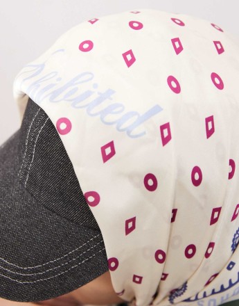Prohibited soho printed scarf in multi