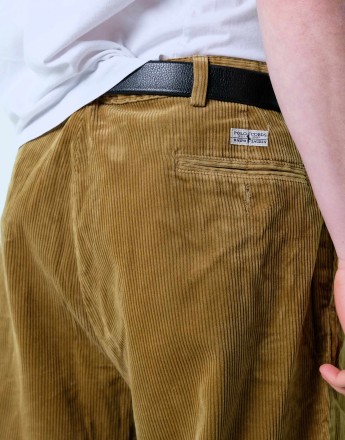 Vintage Polo Ralph Lauren Cordury 40x30 Woven Baggy Pants Brown