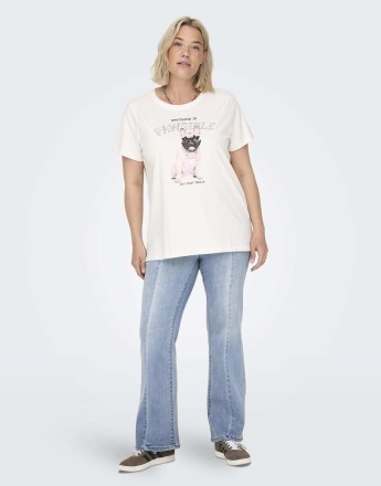 ONLY Curve Flared fit jeans in light blue