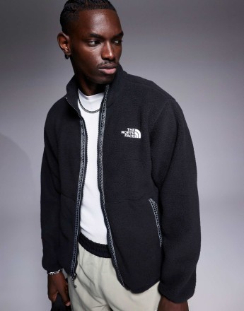 The North Face Seven Summits Fleeski full zip heavyweight fleece jacket in black