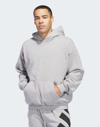 adidas Originals Anthony edwards seasonal graphic hoodie in medium grey heather