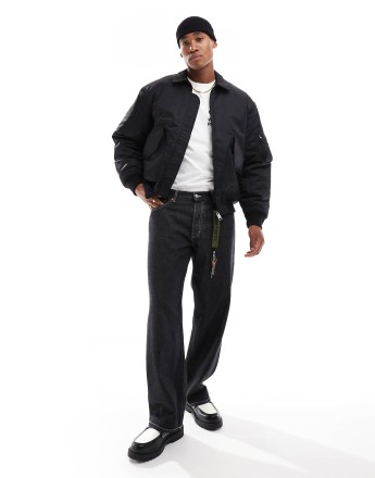 Carhartt WIP olten bomber jacket in black
