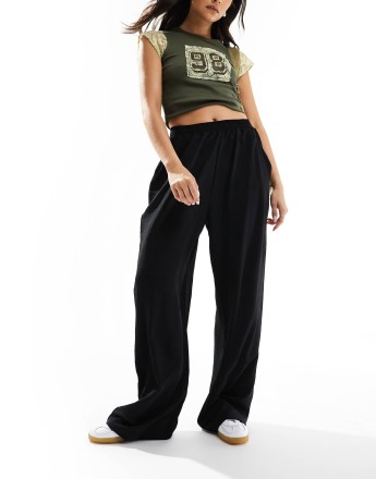Reclaimed Vintage casual pull on trouser in black