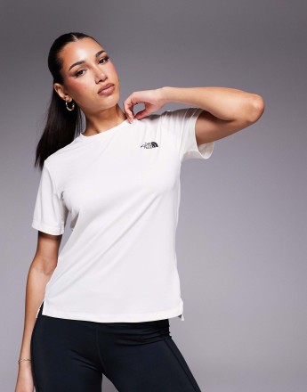 The North Face Training Flex logo t-shirt in off white