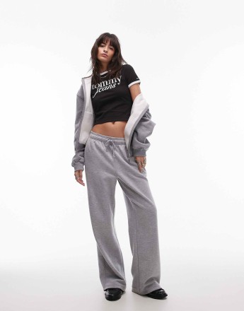 Tommy Jeans script ringer t-shirt in black and white