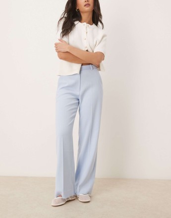 Abercrombie & Fitch high rise loose trousers in sky blue