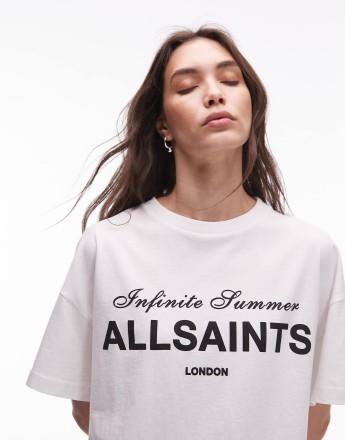 Allsaints avri tee in optic white