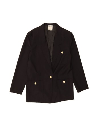 Vintage 1 Button Blazer Jacket It 44 Medium In Black Classic