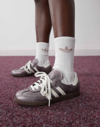 adidas Originals Samba trainers in metallic purple