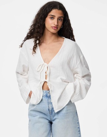 Pieces Top in cloud dancer