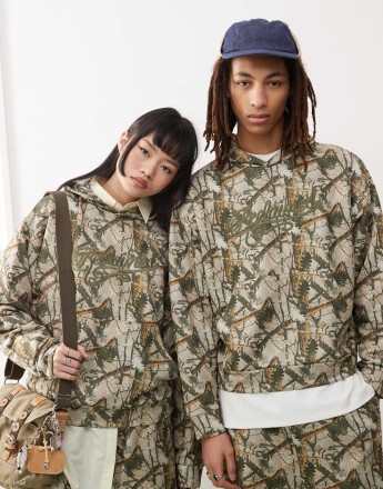 Reclaimed Vintage unisex oversized hoodie co-ord in camo print
