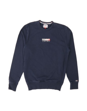 Vintage Tommy Hilfiger Graphic Sweatshirt Jumper Small In Blue