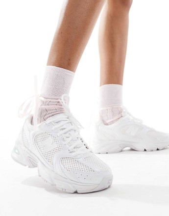 New Balance 530 trainers in triple white