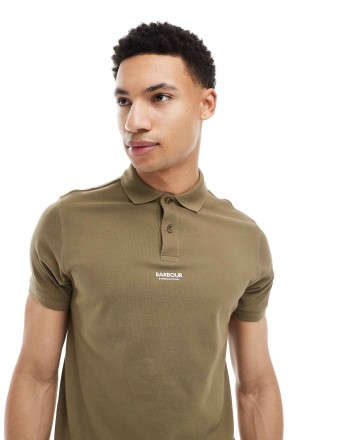 Barbour International Formula polo in khaki exclusive to asos