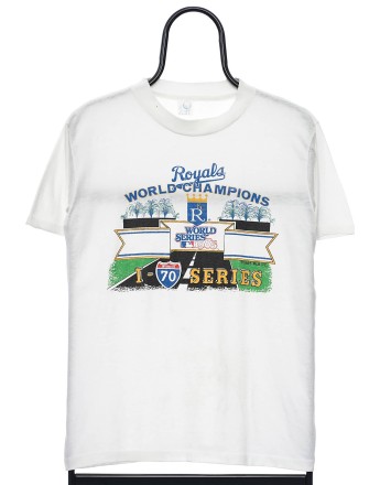 Vintage MLB 80s royals size S t-shirt in white