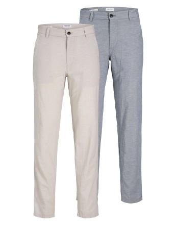 Jack & Jones Chino 2 pack trousers in blue indigo