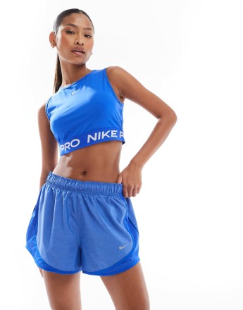 Nike Running Tempo Dri-FIT mid rise 3 inch shorts in blue