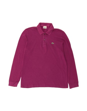 Vintage Lacoste Long Sleeve Polo Shirt Size 4 Medium In Purple